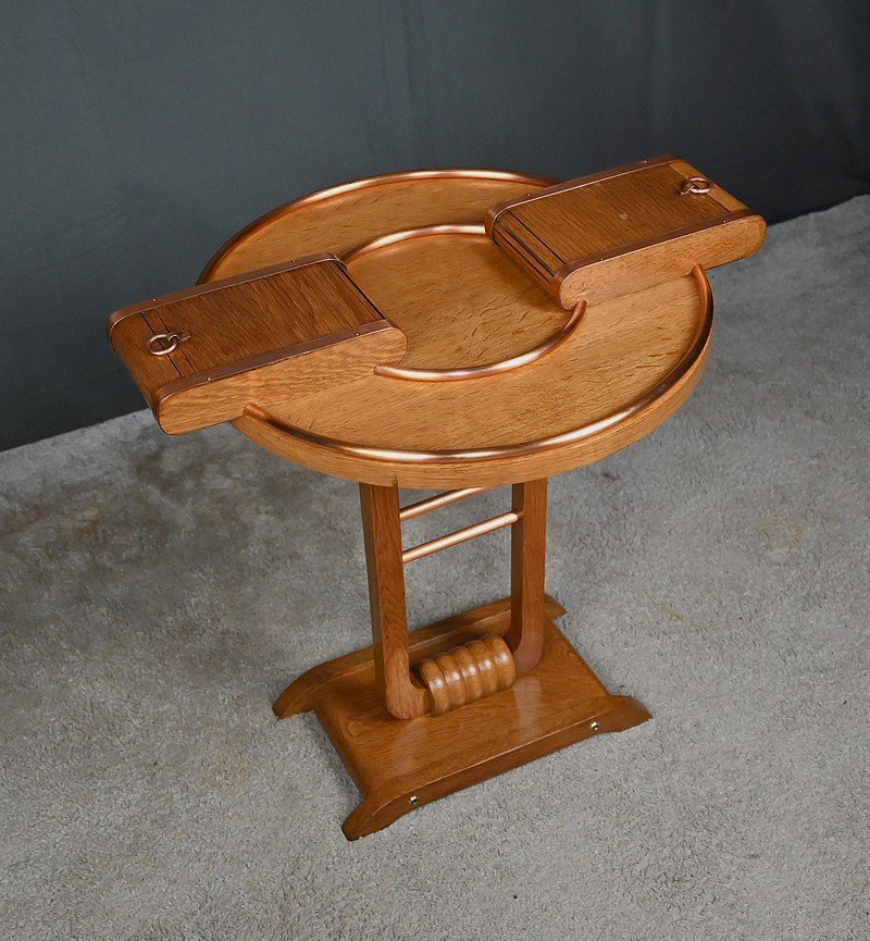 Small Oak Smoking Table, Art Deco Period – 1930-photo-2