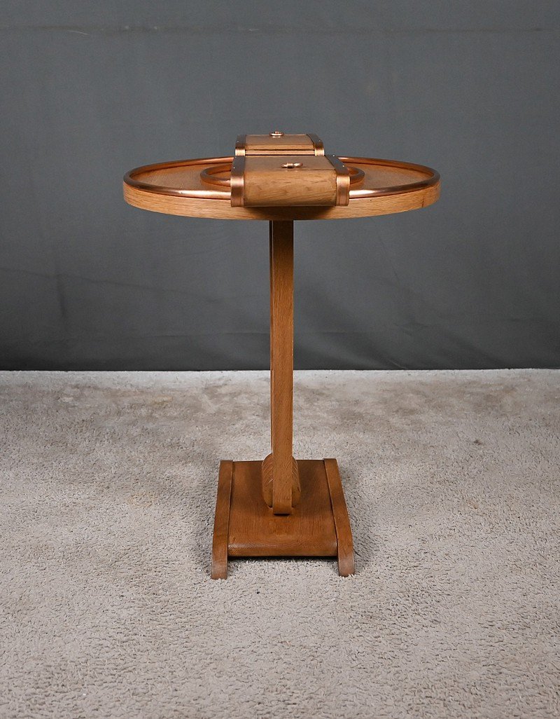 Small Oak Smoking Table, Art Deco Period – 1930-photo-4