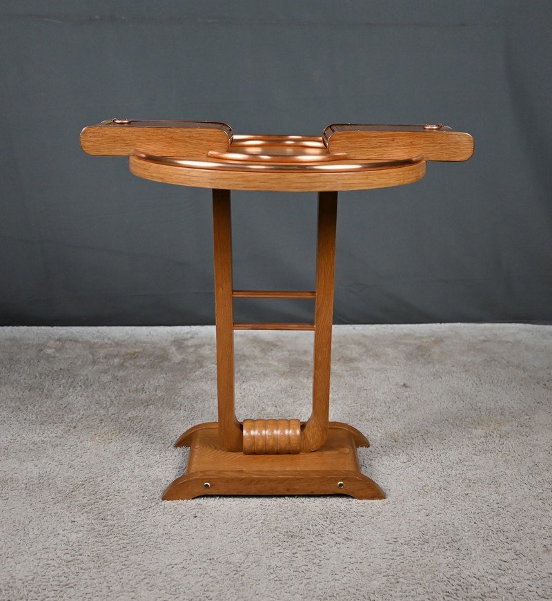 Small Oak Smoking Table, Art Deco Period – 1930-photo-5