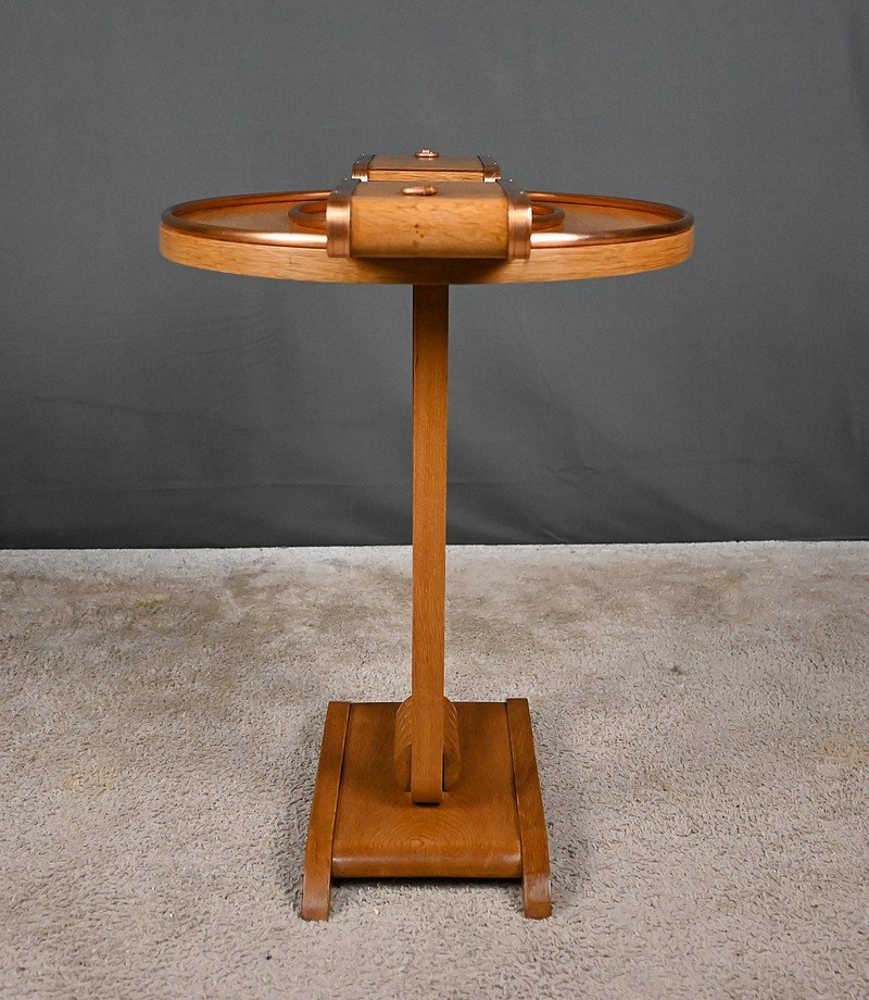 Small Oak Smoking Table, Art Deco Period – 1930-photo-6