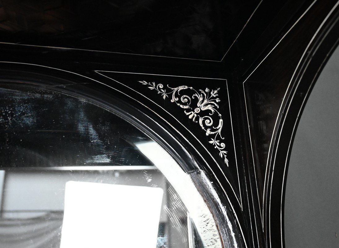 Ceremonial Cabinet In Blackened Pear Wood, Napoleon III Period – Second Half Of The 19th Century-photo-5