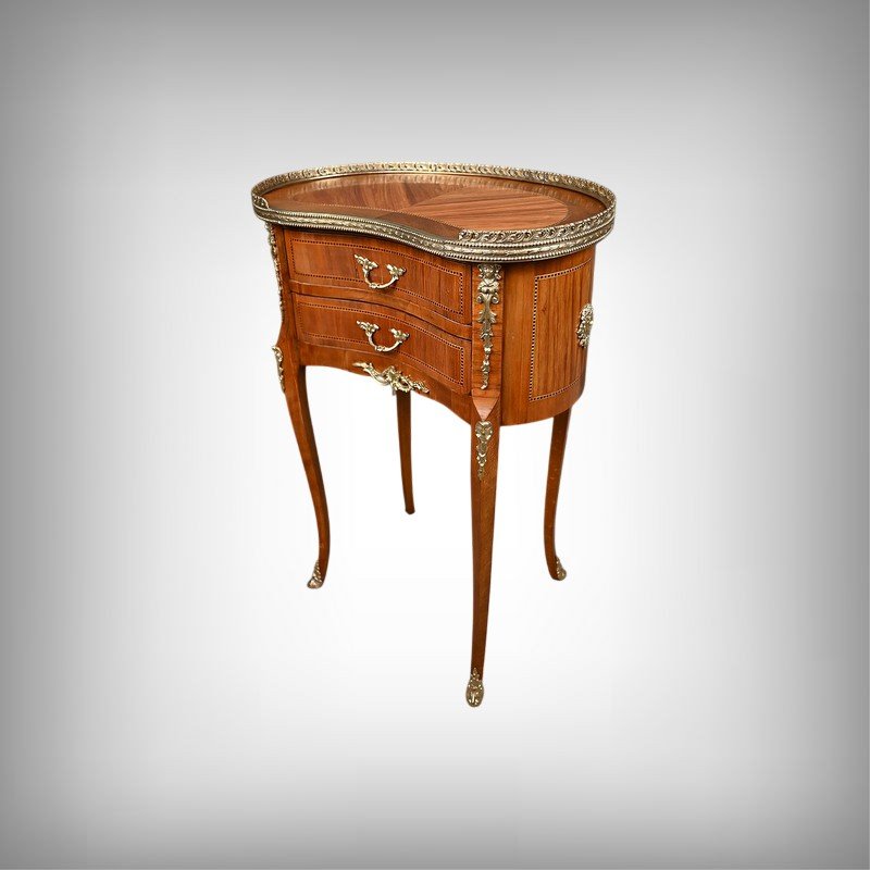 Small Marquetry Coffee Table, Transition Style – 1940-photo-2