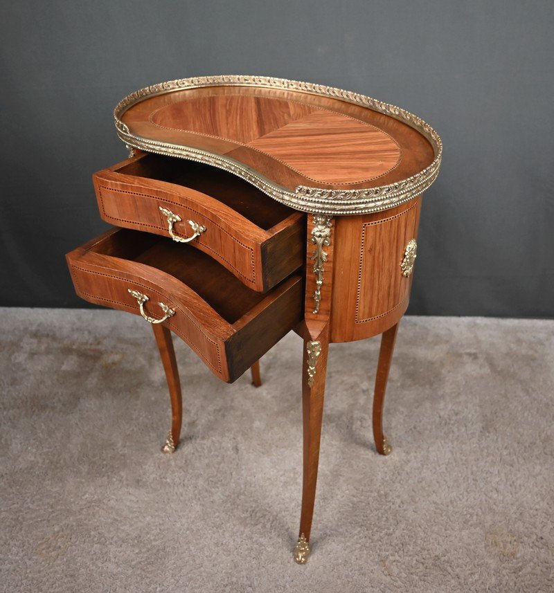 Small Marquetry Coffee Table, Transition Style – 1940-photo-3