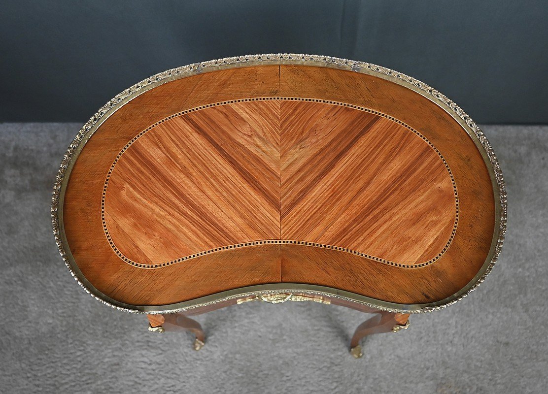 Small Marquetry Coffee Table, Transition Style – 1940-photo-4