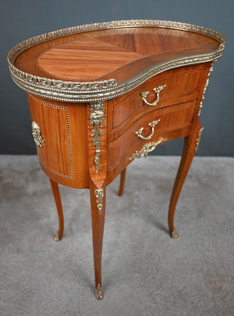 Small Marquetry Coffee Table, Transition Style – 1940-photo-2