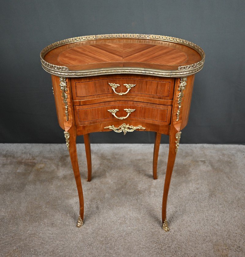Small Marquetry Coffee Table, Transition Style – 1940-photo-4