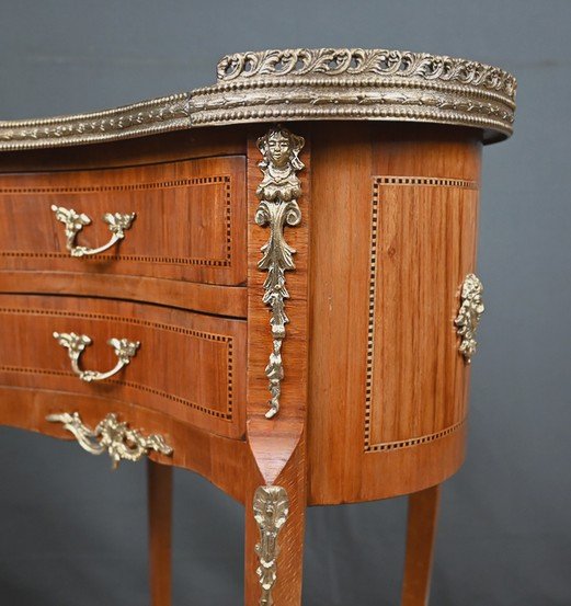 Small Marquetry Coffee Table, Transition Style – 1940-photo-5