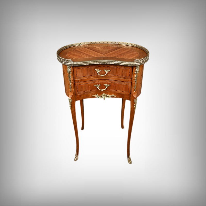 Small Marquetry Coffee Table, Transition Style – 1940
