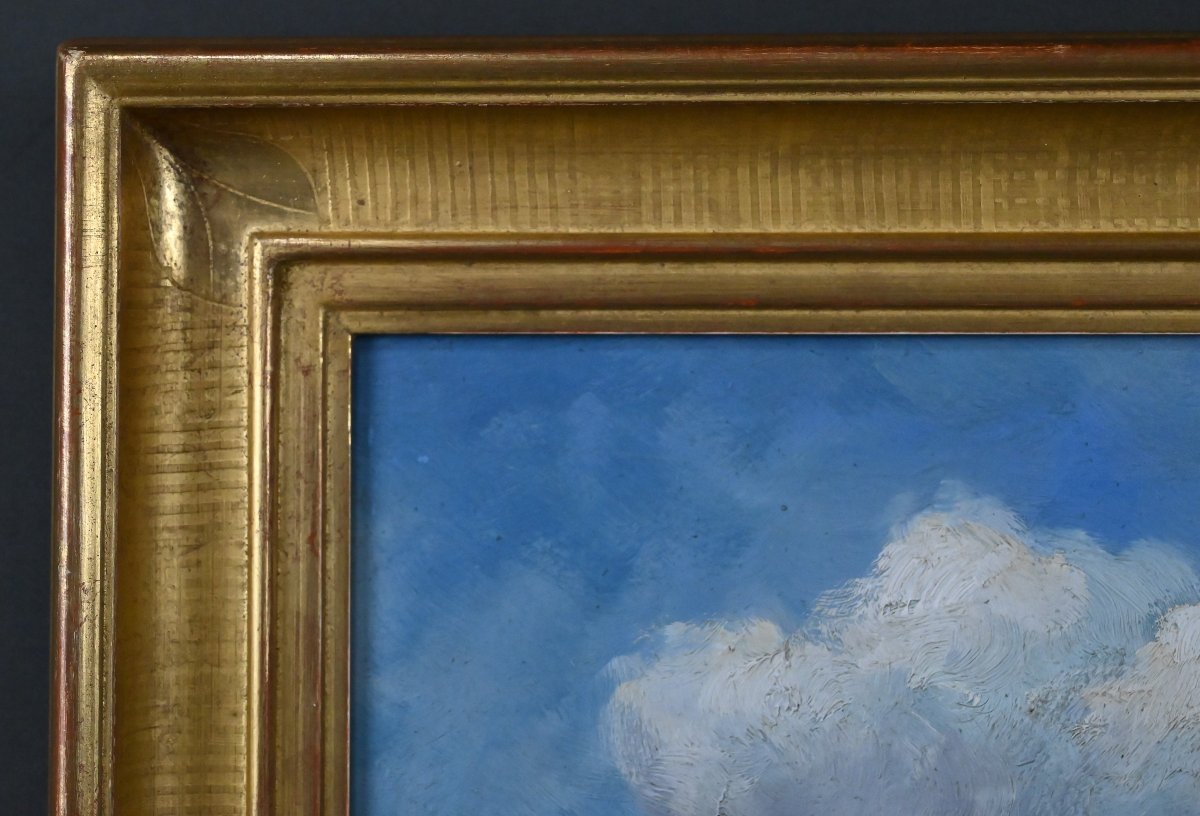 Tableau « Scène de Port », Huile sur Toile, signé F. Nicoli – XXe-photo-3