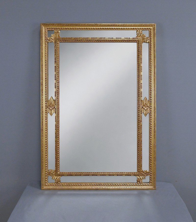 Grand Miroir à Parcloses, style Louis XVI – Milieu XXe-photo-3