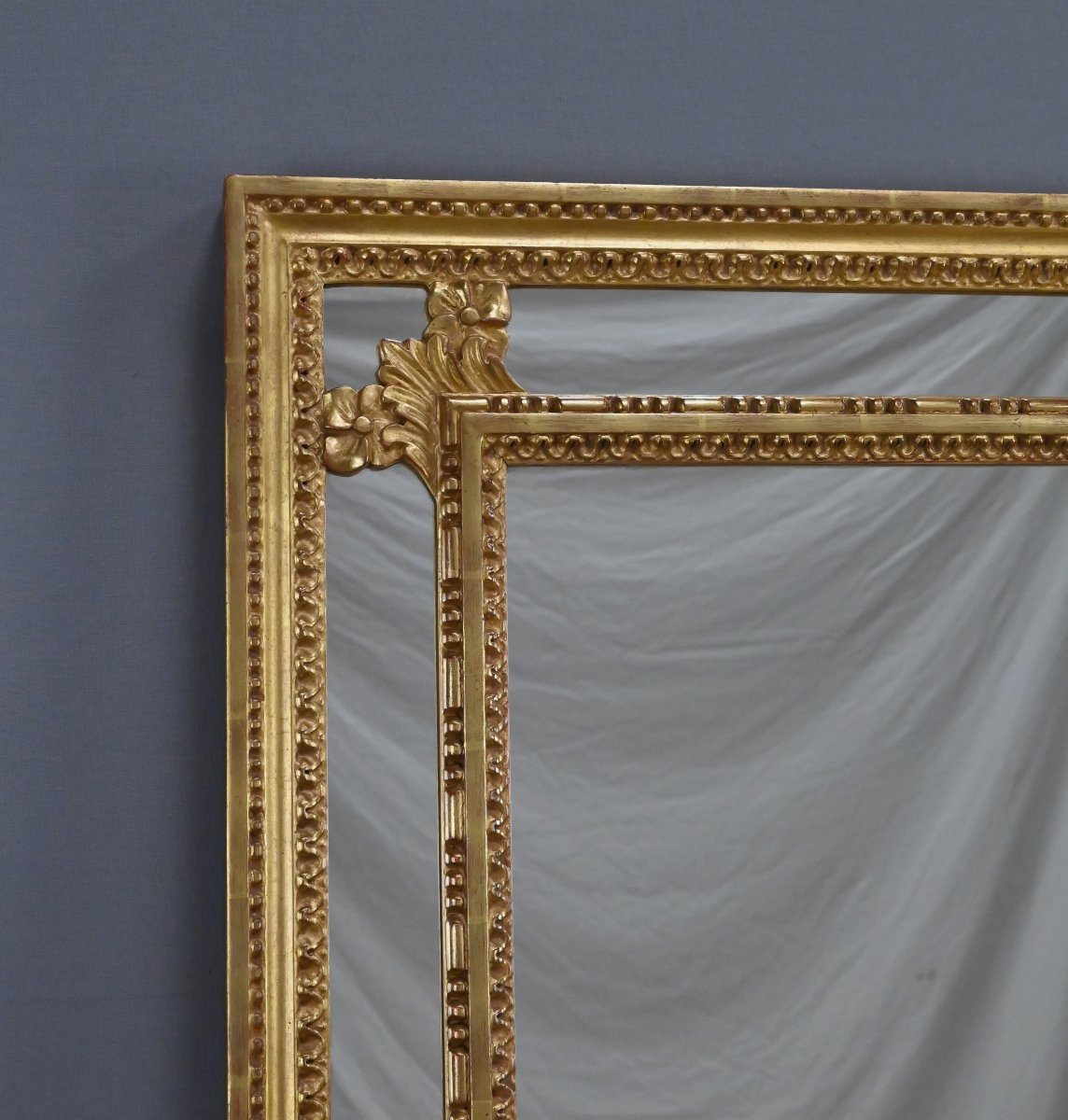 Grand Miroir à Parcloses, style Louis XVI – Milieu XXe-photo-4