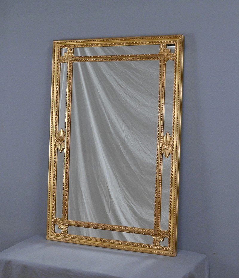 Grand Miroir à Parcloses, style Louis XVI – Milieu XXe-photo-3