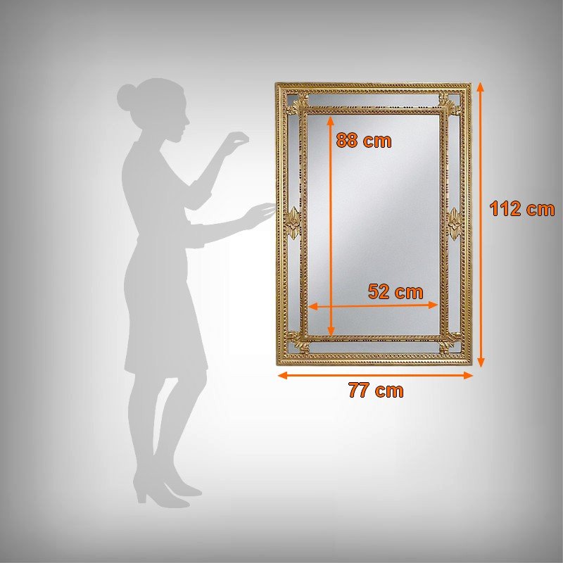 Grand Miroir à Parcloses, style Louis XVI – Milieu XXe-photo-6