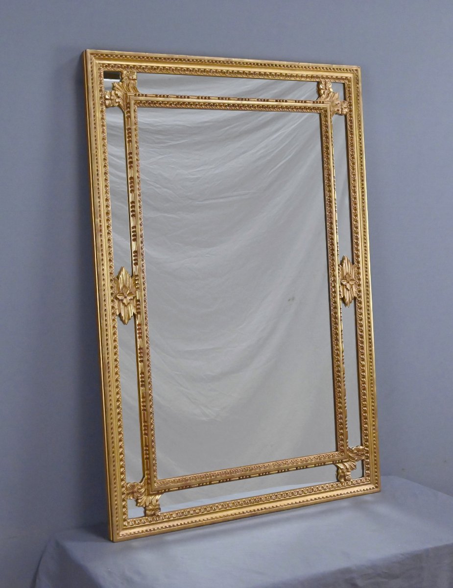Grand Miroir à Parcloses, style Louis XVI – Milieu XXe-photo-7