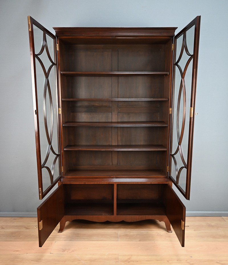 Bibliothèque-Vitrine en Acajou, Angleterre – Début XXe-photo-3