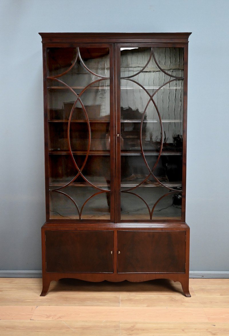 Bibliothèque-Vitrine en Acajou, Angleterre – Début XXe-photo-4