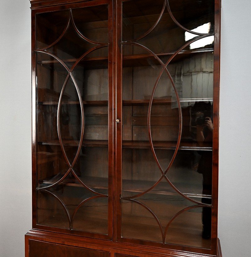 Bibliothèque-Vitrine en Acajou, Angleterre – Début XXe-photo-3