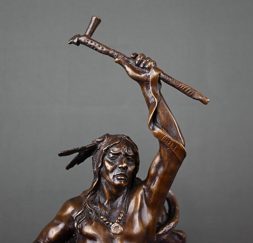 Bronze « Spirit of War » d’après Buck McCain – XXe-photo-3