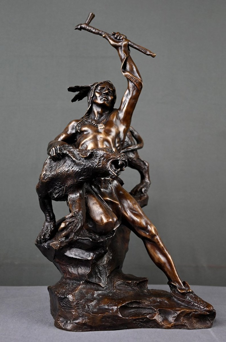 Bronze « Spirit of War » d’après Buck McCain – XXe-photo-1
