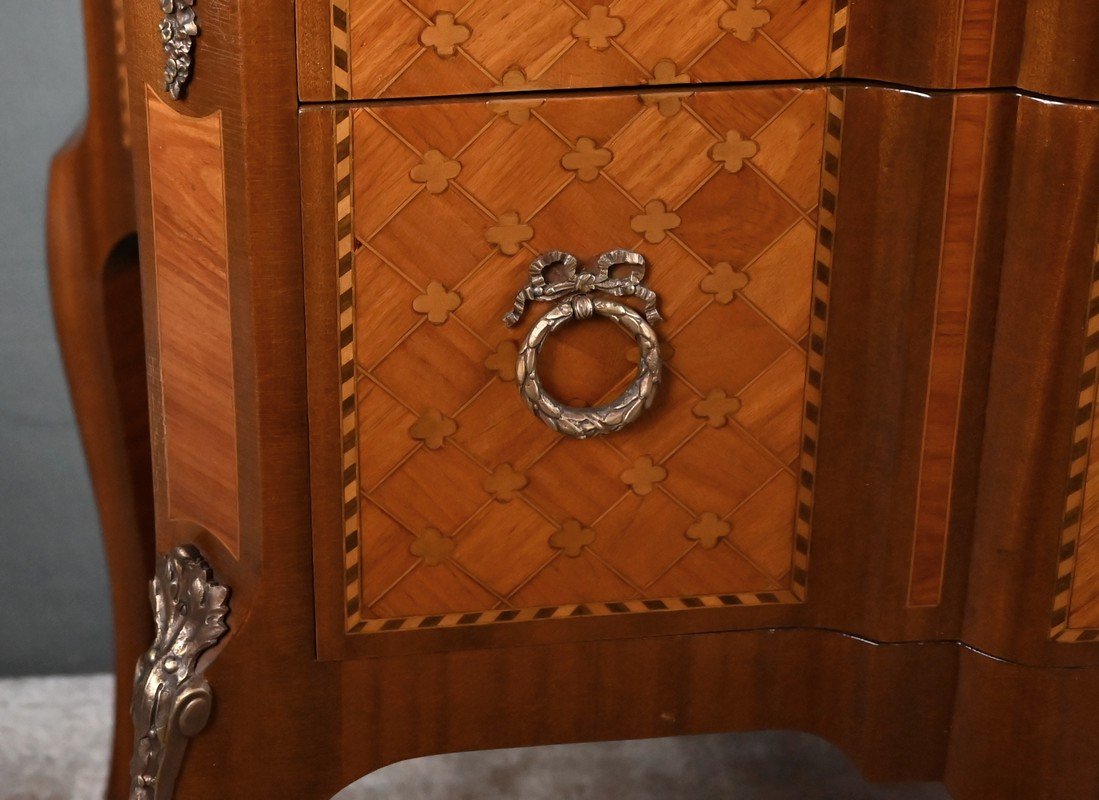 Marquetry Chest Of Drawers, Louis XV–louis XVI Transition Style – Mid-20th Century-photo-6