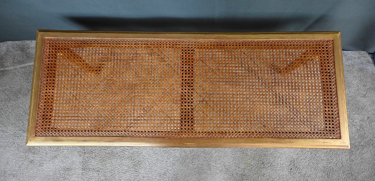 Banquette en Bois Doré, style Louis XVI – Début XXe-photo-4
