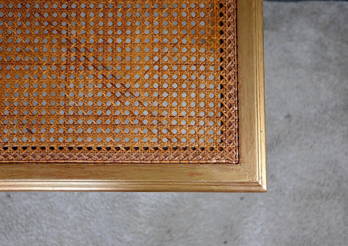 Banquette en Bois Doré, style Louis XVI – Début XXe-photo-1