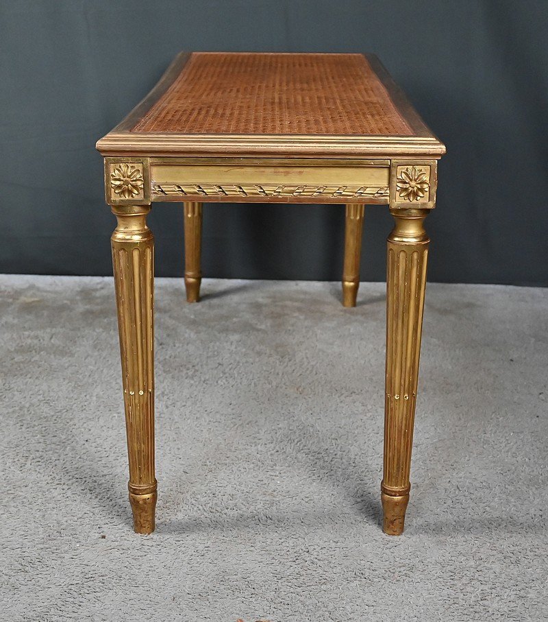 Banquette en Bois Doré, style Louis XVI – Début XXe-photo-6