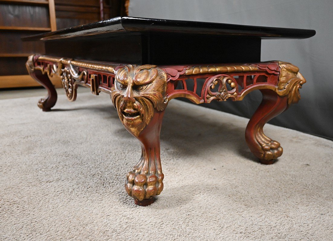 Grande Table Basse Impériale avec plateau de verre, Chine – XXe-photo-8