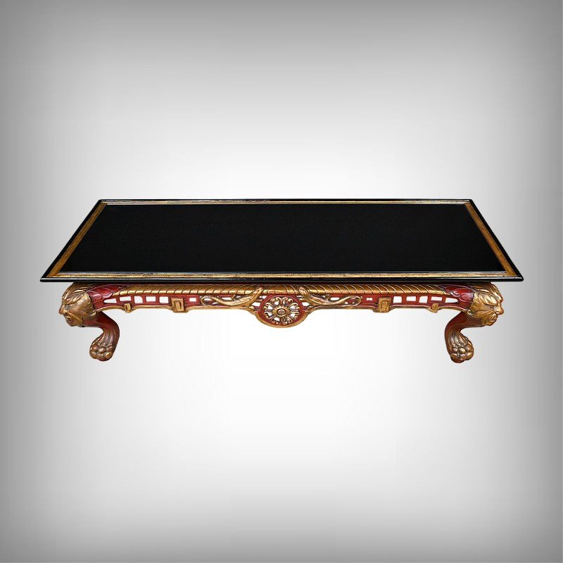 Grande Table Basse Impériale avec plateau de verre, Chine – XXe