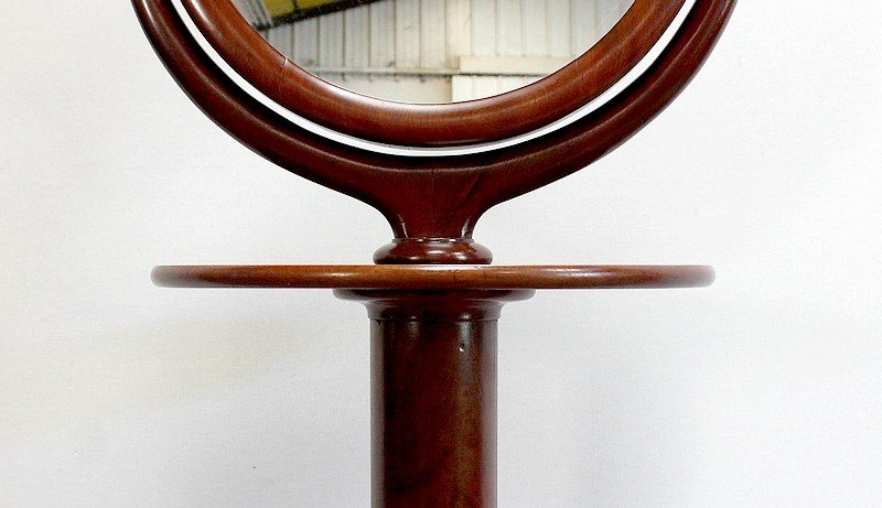  Miroir Barbier En Acajou De Cuba, époque Empire – Début XIXe -photo-2