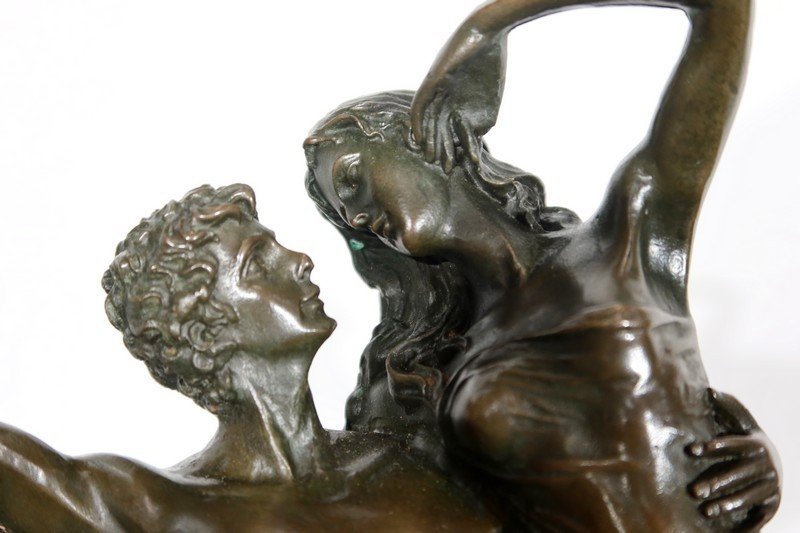  Bronze « Couple De Danseurs Enlacés », De Sartorisio - 1900 -photo-2