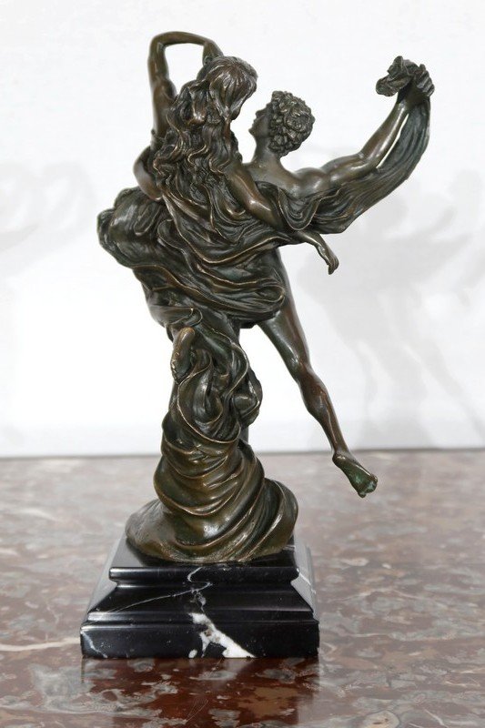  Bronze « Couple De Danseurs Enlacés », De Sartorisio - 1900 -photo-7