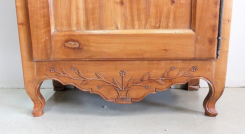 Small Regional Bonnetière In Solid Cherry, Louis XV Style - Mid-19th Century-photo-4