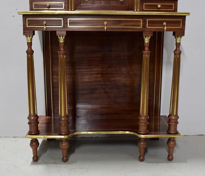  Cabinet En Acajou, Style Louis XVI, époque Napoléon III - XIXe -photo-5