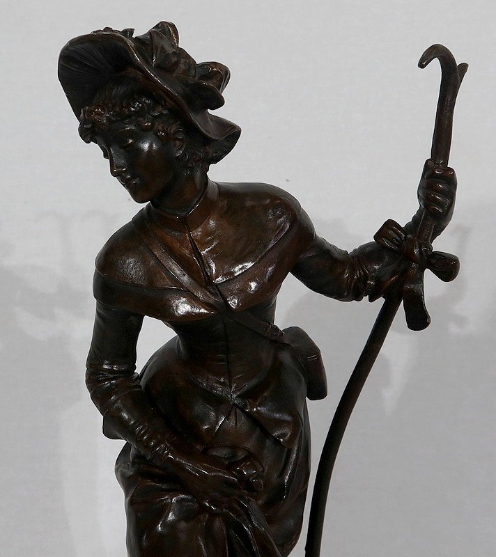  Bronze « Miss Helyett » De A.gaudez – Fin XIXe -photo-1