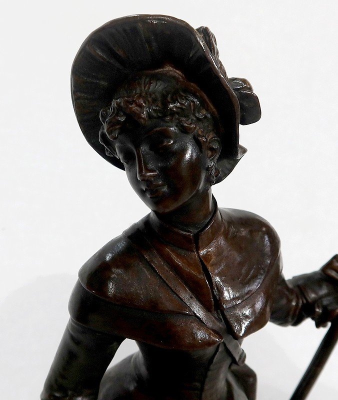  Bronze « Miss Helyett » De A.gaudez – Fin XIXe -photo-2