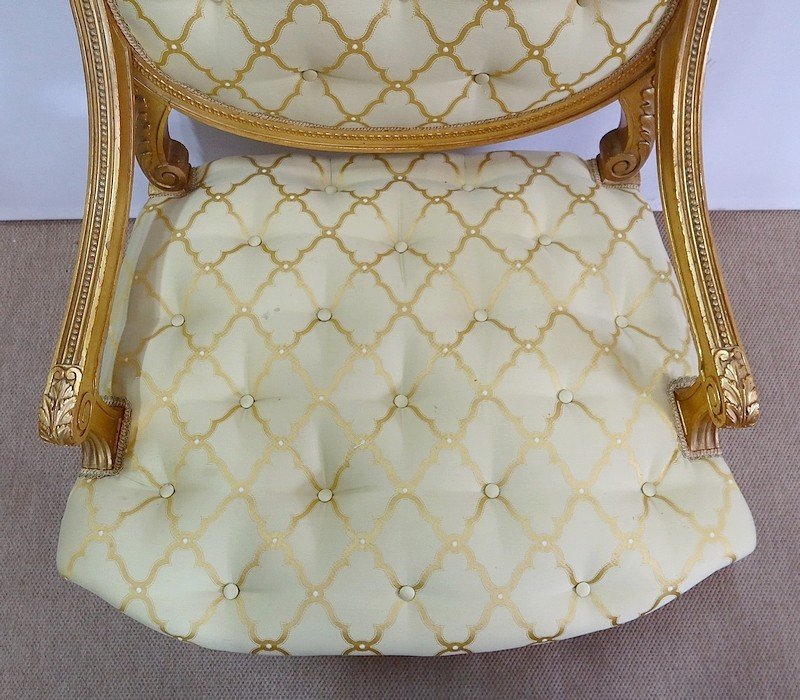  Paire De Fauteuils à La Reine Louis XVI, époque Napoléon III – Milieu XIXème -photo-3