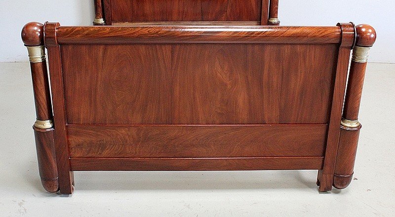  Lit De Milieu En Placage D’acajou De Cuba, Style Empire – Milieu XIXe -photo-2