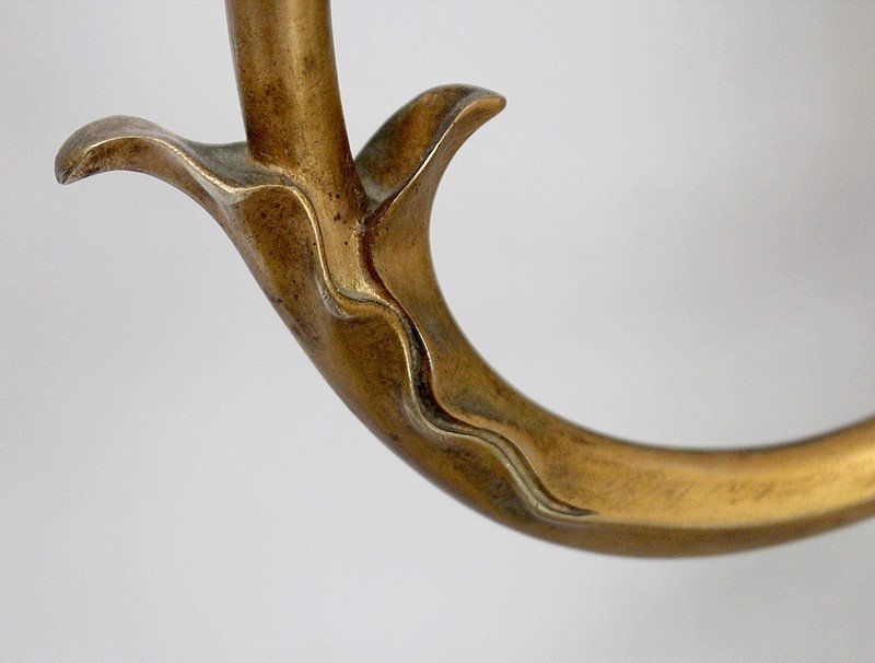  Paire D’appliques En Bronze Doré – 1950 -photo-6