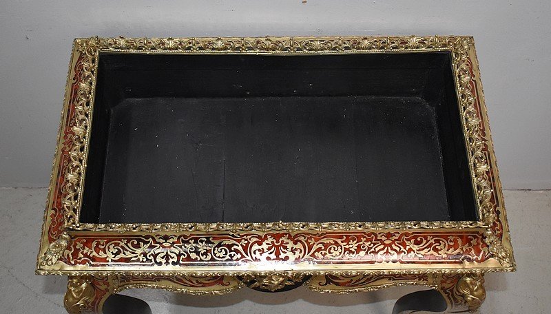 Planter In Boulle Marquetry, Napoleon III Period - Mid-19th Century-photo-4