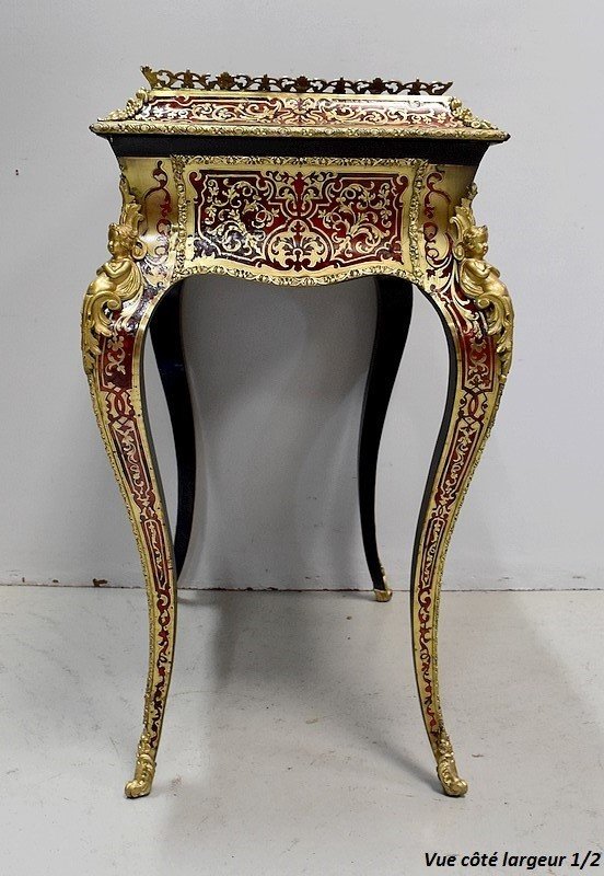 Planter In Boulle Marquetry, Napoleon III Period - Mid-19th Century-photo-6