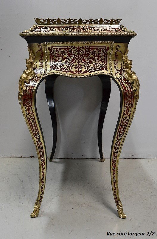 Planter In Boulle Marquetry, Napoleon III Period - Mid-19th Century-photo-7