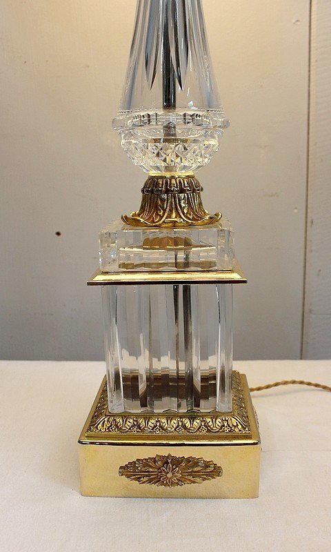 Cut Crystal Lamp, In The Restoration Taste - 1940-photo-5