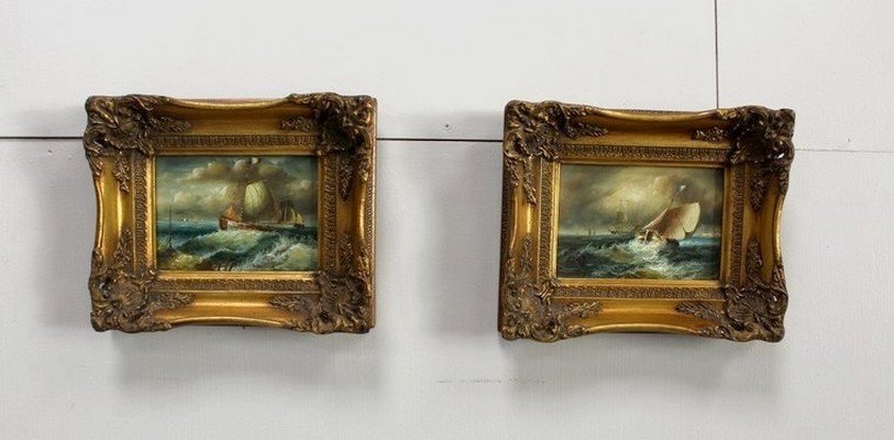 Pair Of Marine Paintings - 1st Part Twentieth