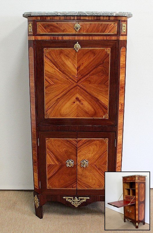 Small Secretaire In Precious Wood, Louis XVI Period - XVIIIth