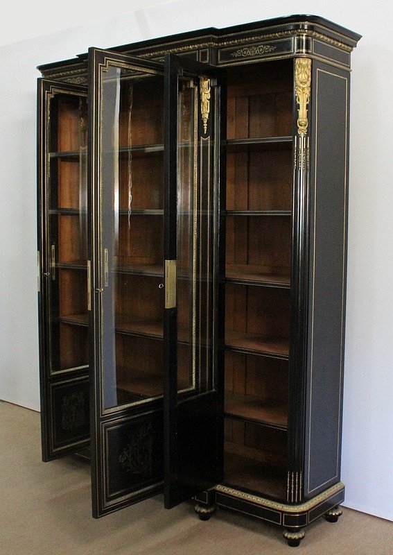  Importante Bibliothèque, époque Napoléon III – Milieu XIXe -photo-7