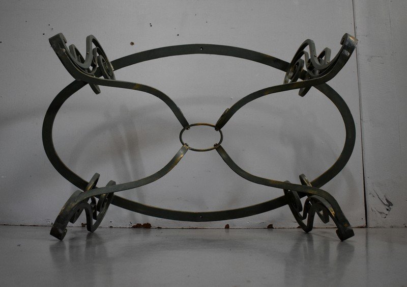 Marble And Wrought Iron Coffee Table – 1950-photo-8