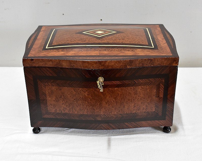 Small Box In Veneer Wood, Napoleon III Period - Nineteenth-photo-2