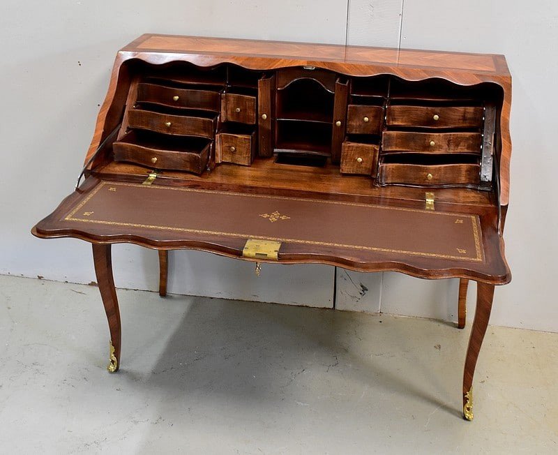 Sloping Desk In Mahogany And Rosewood, Regency Period - Louis XV - XVIIIth-photo-3