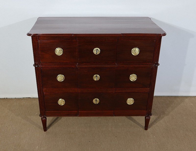 Rare Chest Of Drawers In Solid Amaranth, Louis XVI Period - XVIIIth